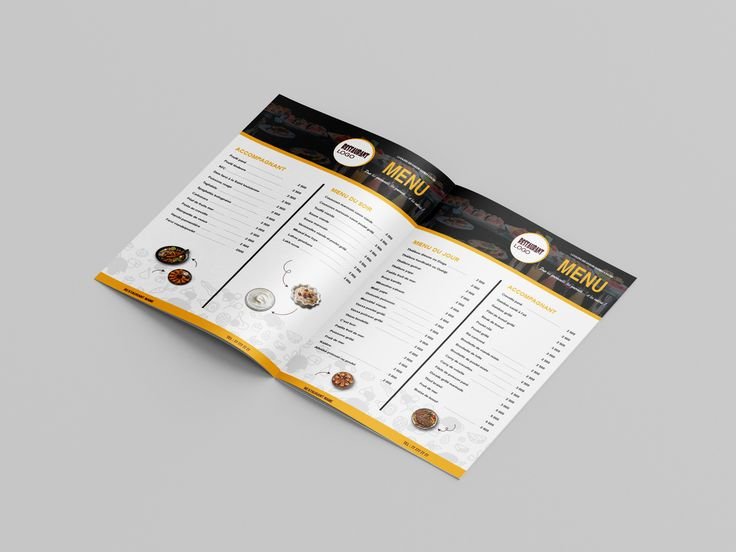 Multi-Page Booklet Menu Card