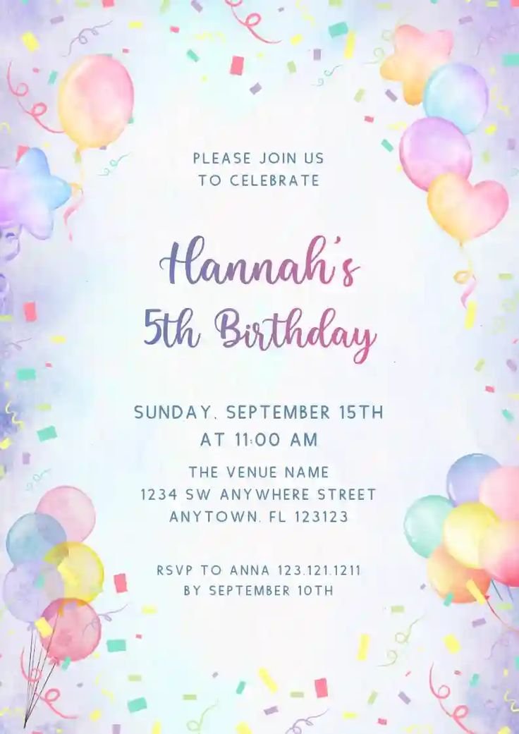 Birthday Invitation Card