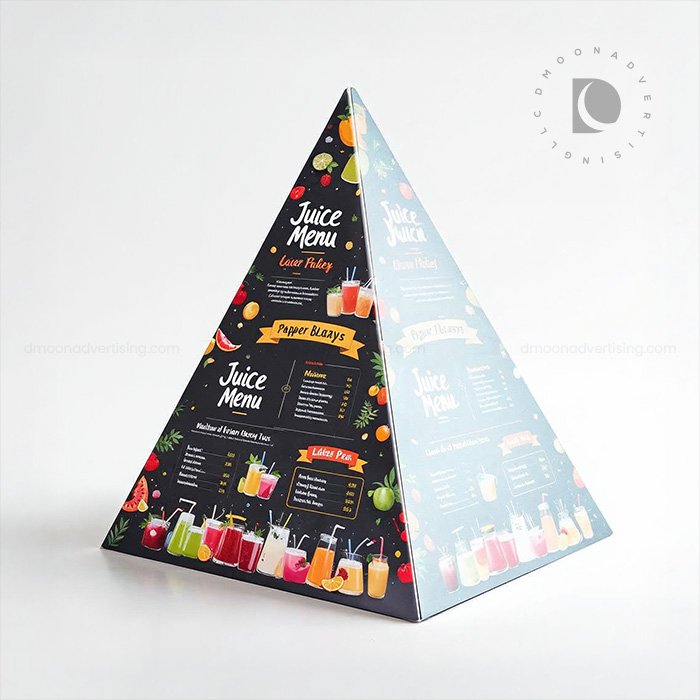 Triangular Pyramid Table Tent Card