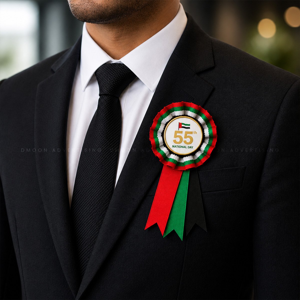 55th National Day Rosette Badge
