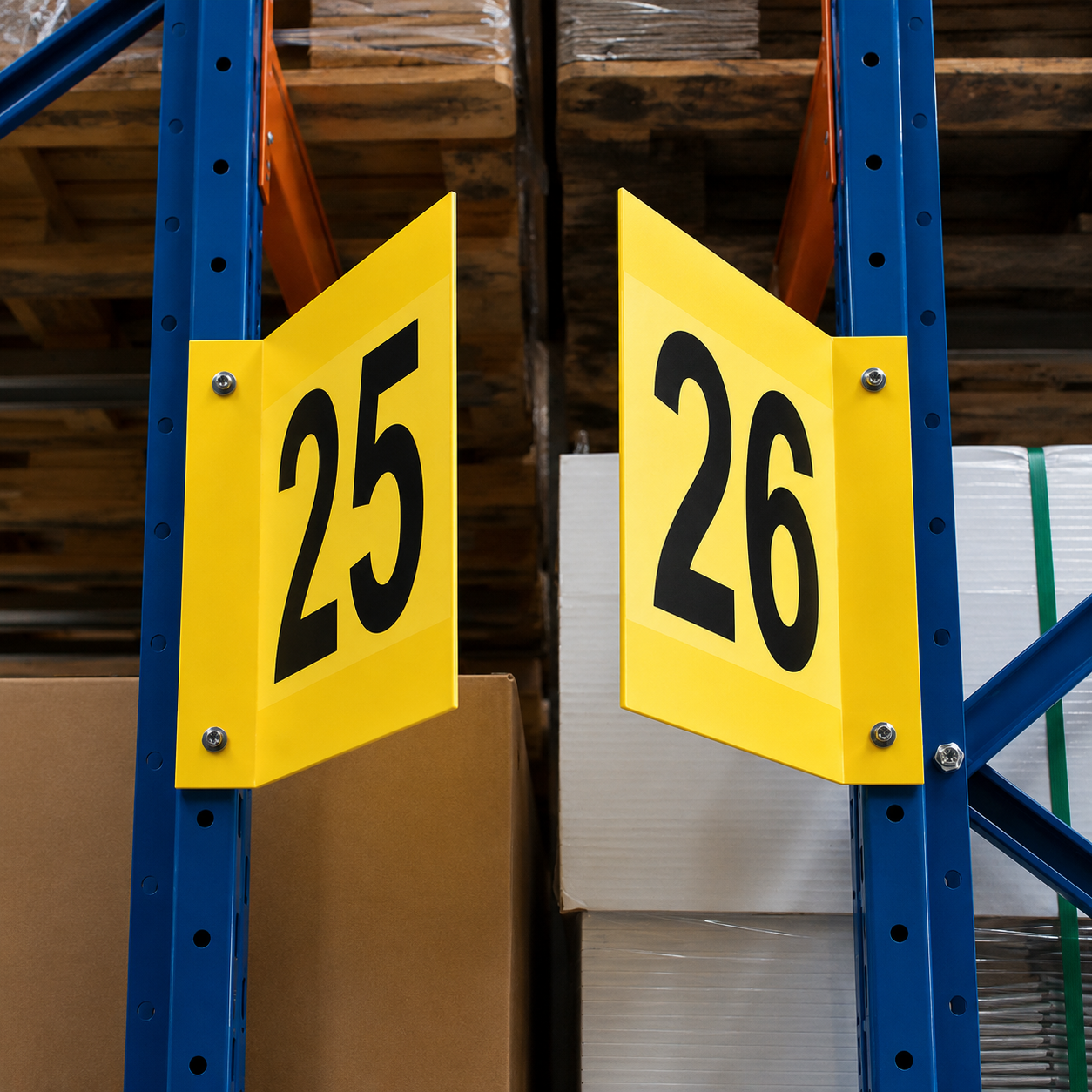 Rack Aisle Number Sign