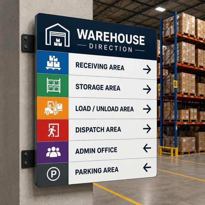 Warehouse Direction Sign