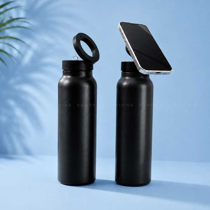 Magnetic Phone Holder Water Bottle