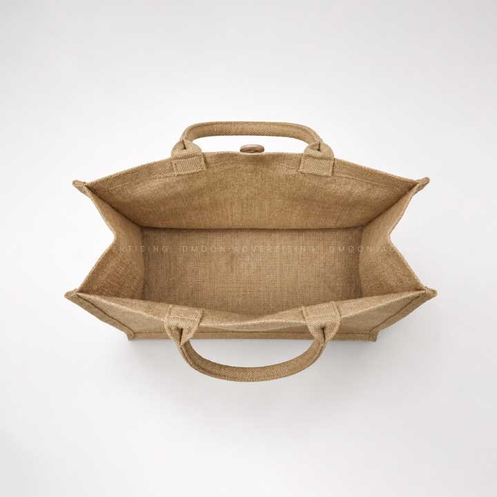 Jute Shopping Bag with Button