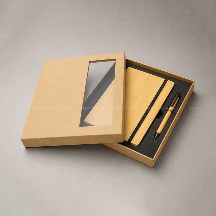 Bamboo Journal Set with A5 Notebook and Pen
