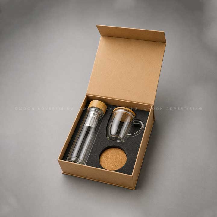 3-in-1 Eco-Friendly Glass Drinkware Gift Set