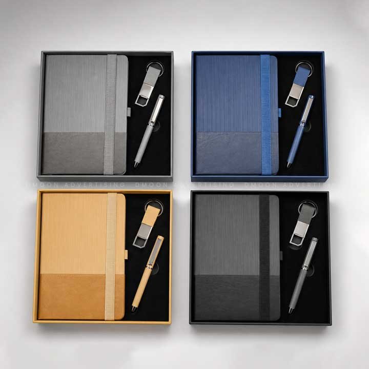 Premium Office Notebook & Pen Gift Set with Magnetic Handle Box