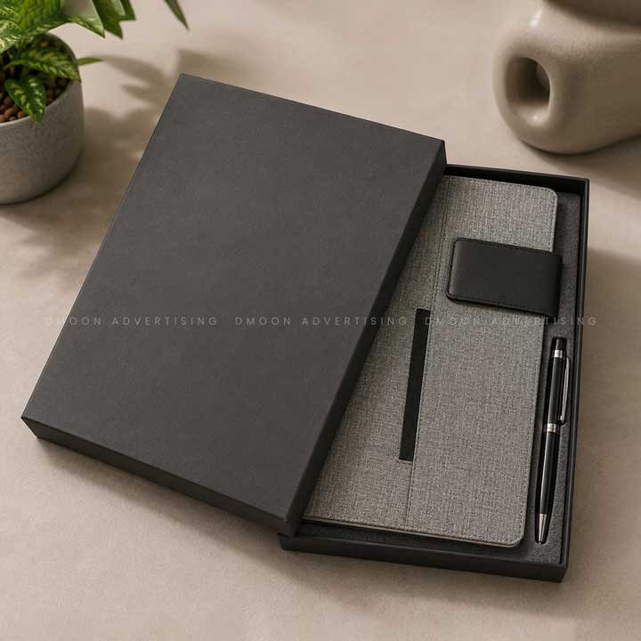Premium Fabric-Covered Executive Notebook